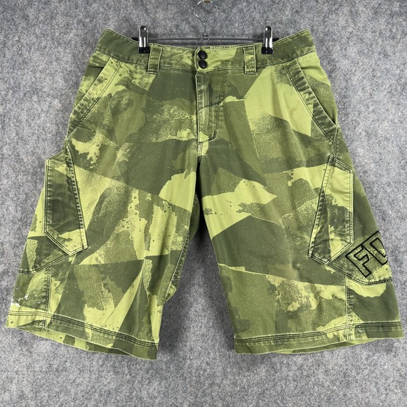 Fox Racing Other - Fox Racing Cargo Shorts Mens 32 Green Camo 12 In Inseam Lined Motorcycle Casual